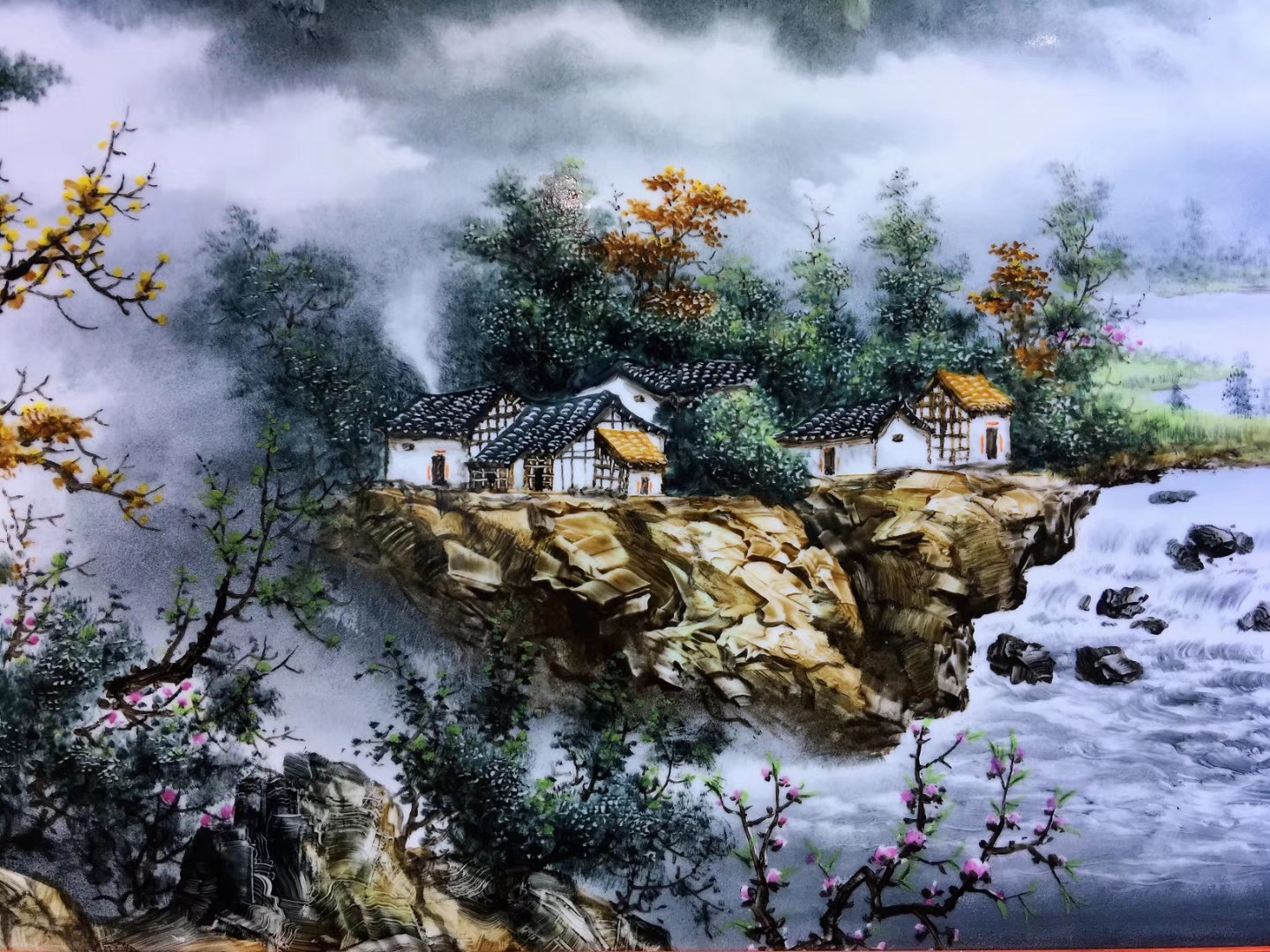 景德镇手绘陶瓷系列：风水山林